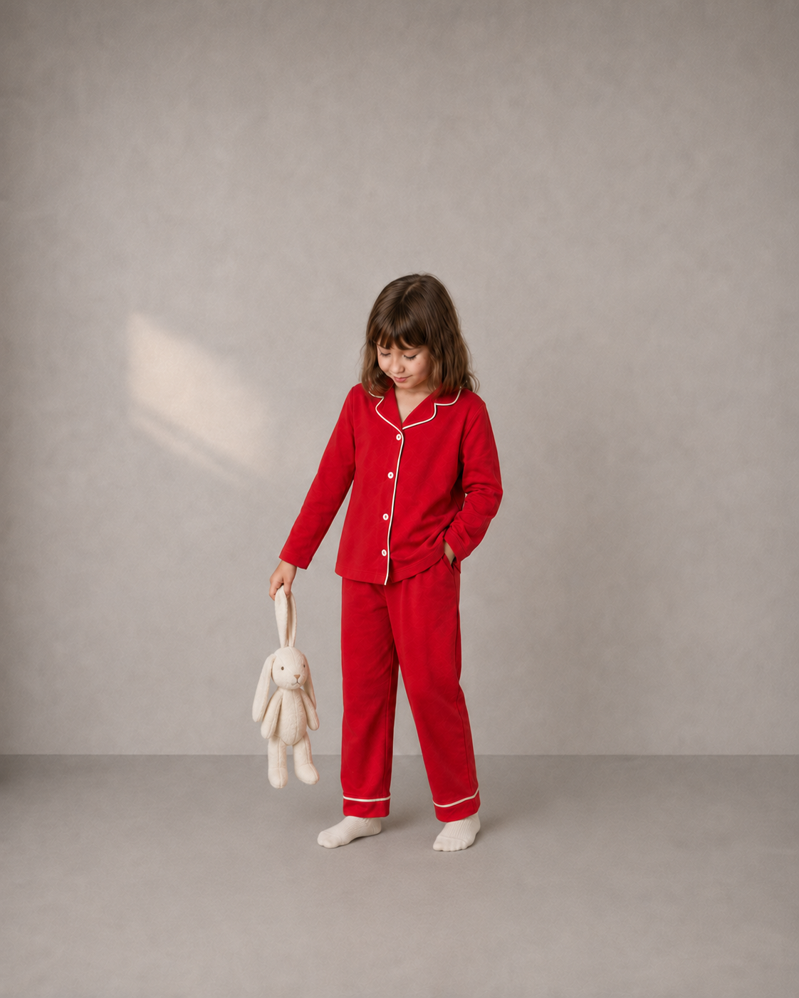 Red Cotton Pajama Set