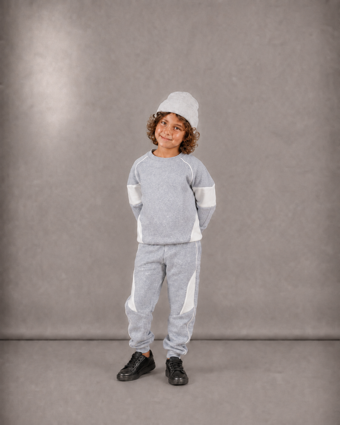 Heather Grey Cotton Blend Sweat Set