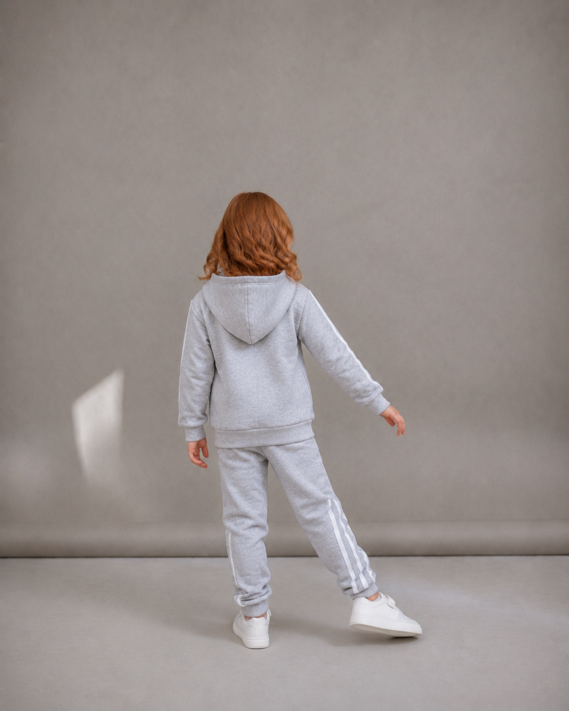 Heather Grey Zip-Up Sweat Set
