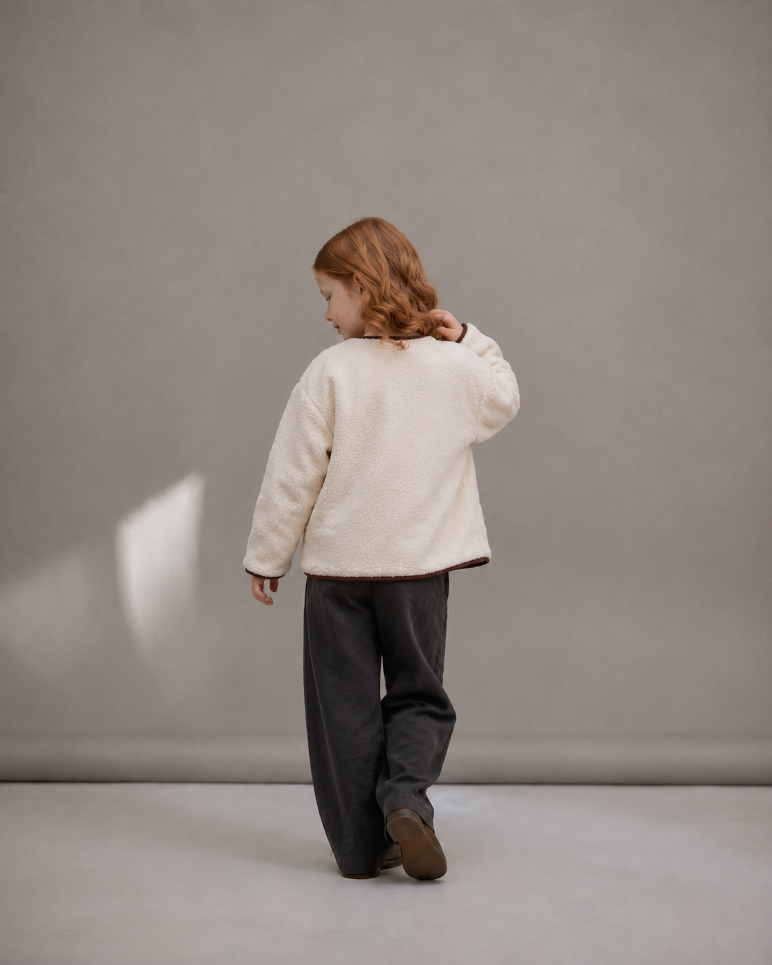Ivory Cozy Trim Welsoft Cardigan