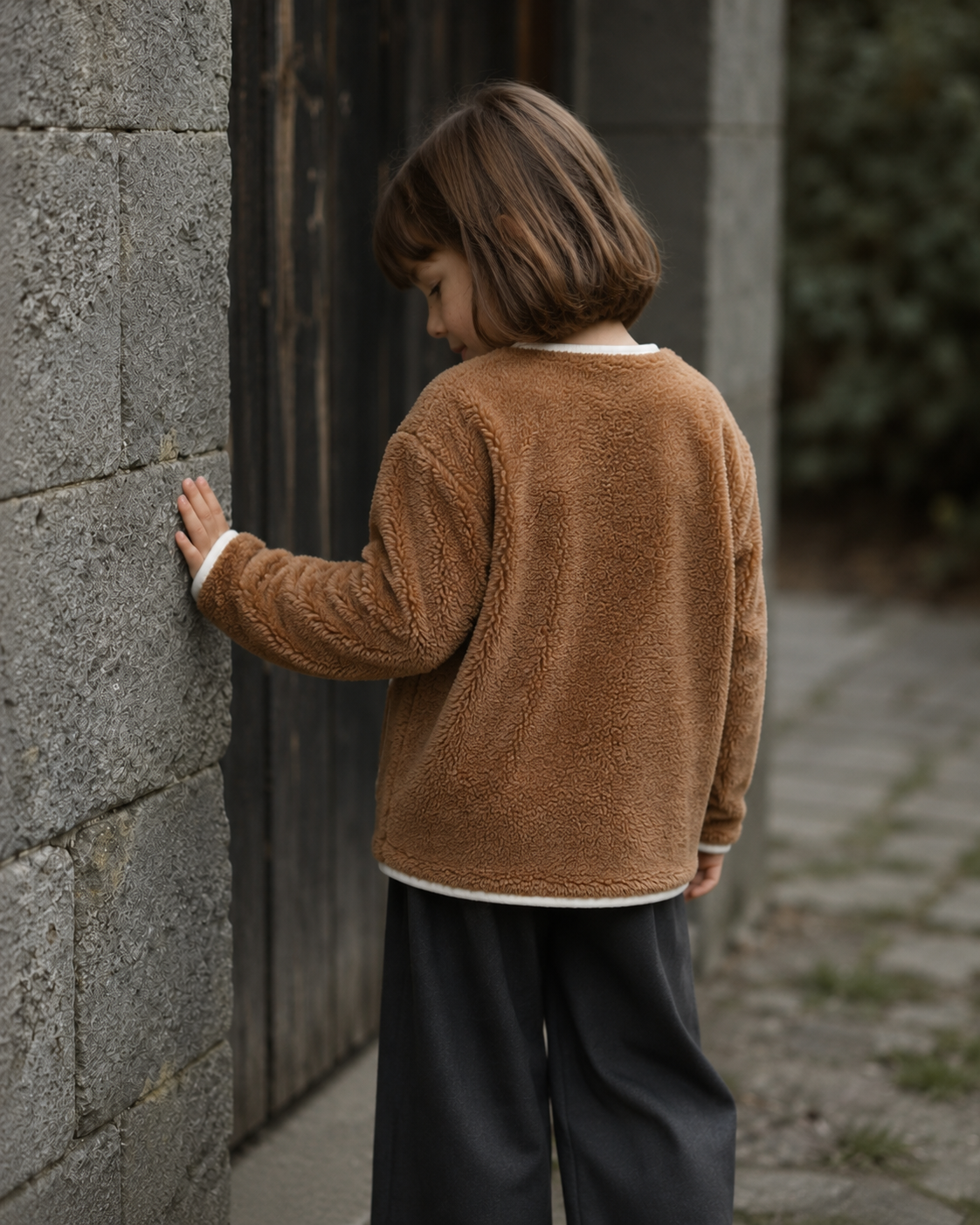 Brown Cozy Trim Welsoft Cardigan