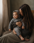 Soft Grey Little Dot Cotton Hooded Romper