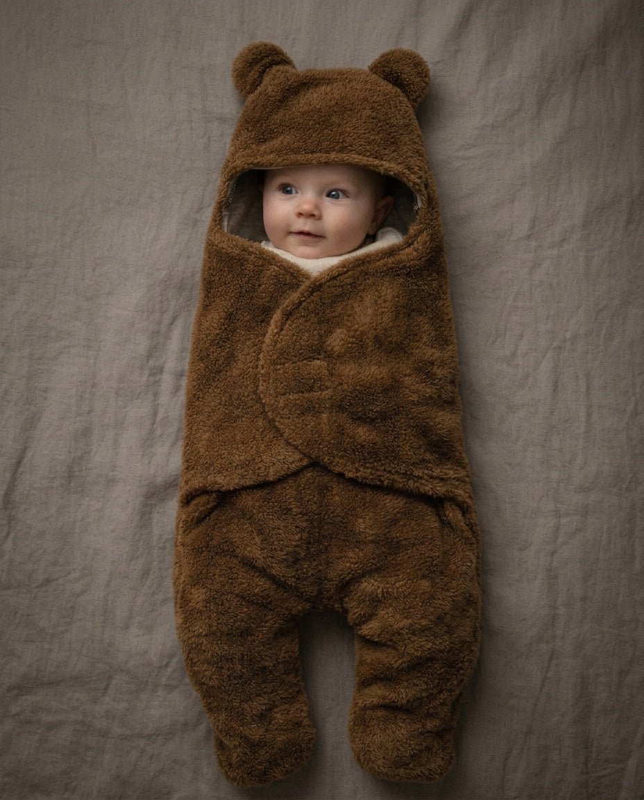Brown Little Bear Welsoft Baby Wrap