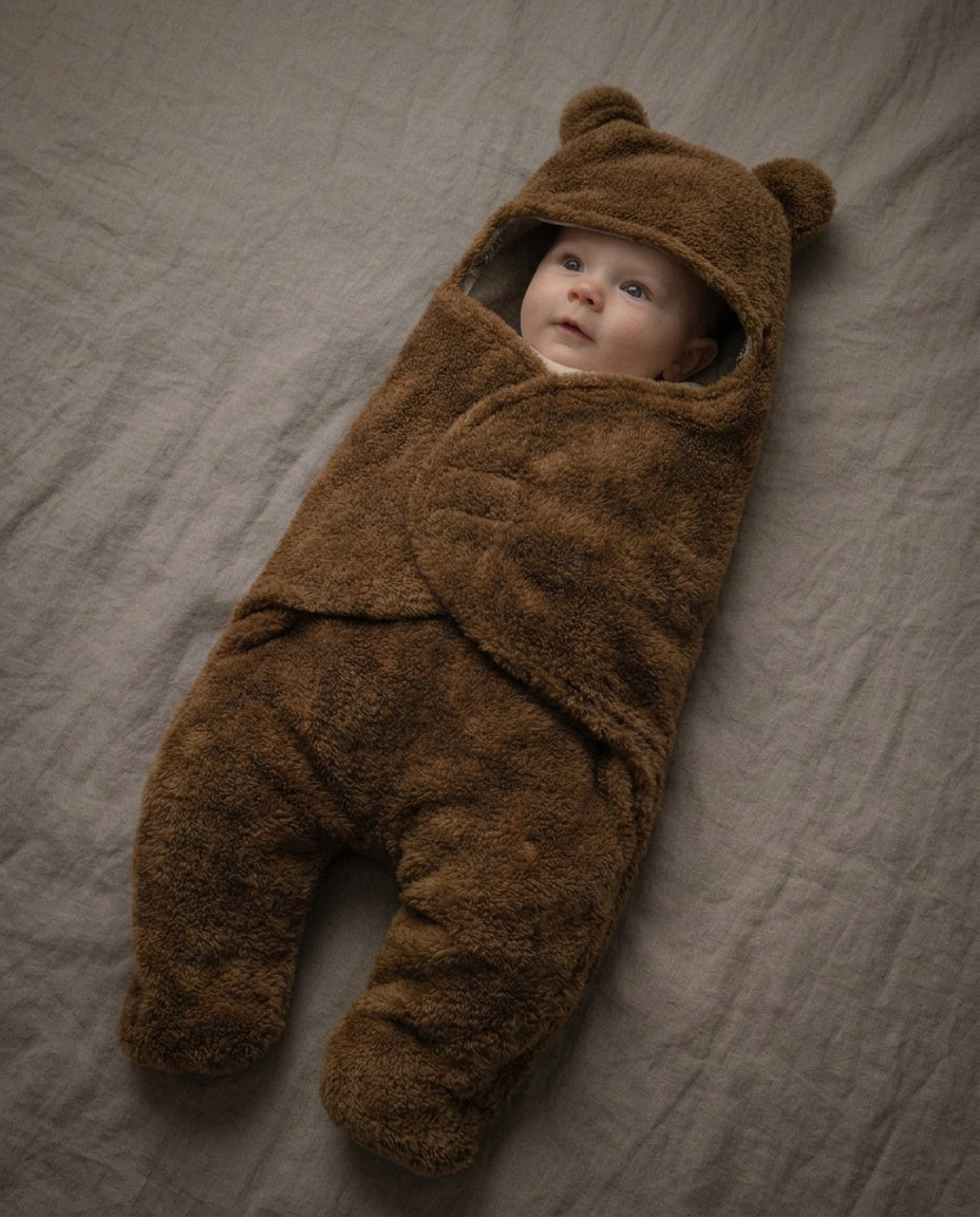 Brown Little Bear Welsoft Baby Wrap